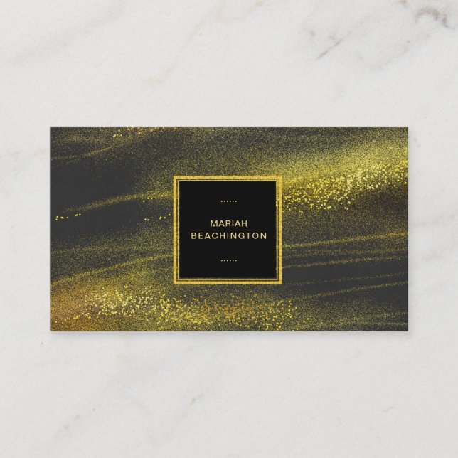Carte De Visite La poussière d'or abstraite de *~* et excitation (Devant)