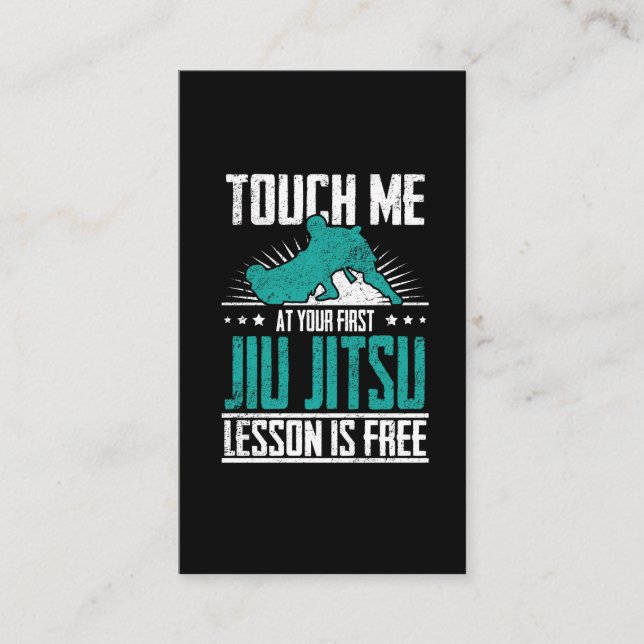 Carte De Visite La première leçon de Jiu Jitsu est librement BJJ (Devant)