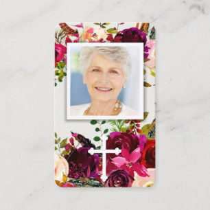 Carte De Visite La prière carde   Bordo floral et croix