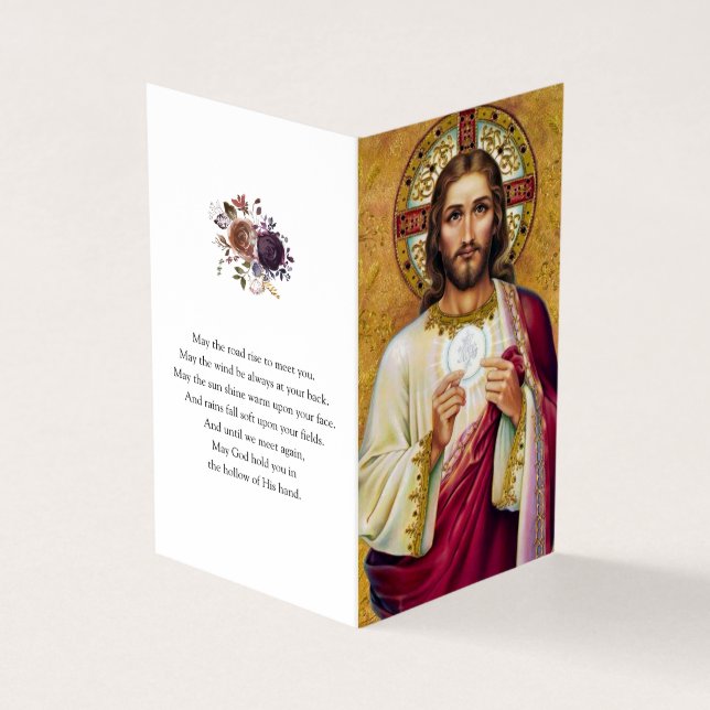 Carte De Visite La prière catholique carde | Jésus 1 (Extérieur)