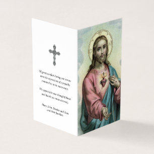 Carte De Visite La prière catholique carde l'amoureux Jésus de  