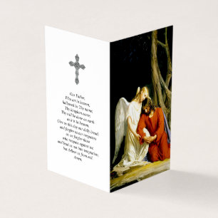 Carte De Visite La prière catholique carde l'ange de consolation