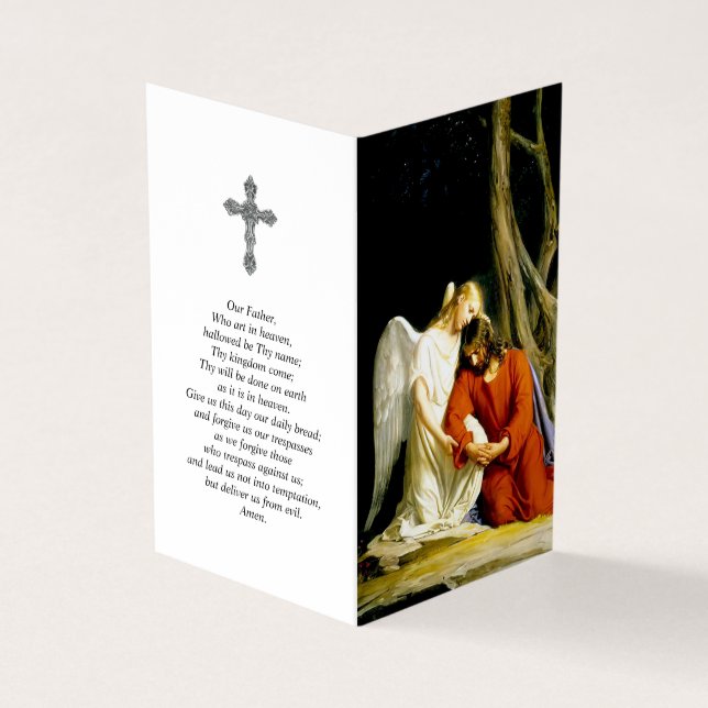 Carte De Visite La prière catholique carde l'ange de consolation (Extérieur)