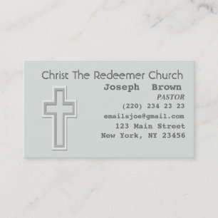 Carte De Visite La religion missionnaire de la Croix chrétienne d'