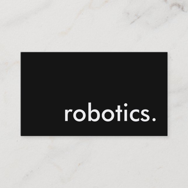 Carte De Visite la robotique. (Devant)