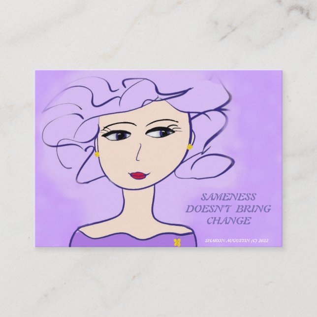 CARTE DE VISITE LA SAMENESSE N'APPORTE PAS DE CHANGEMENT (Devant)