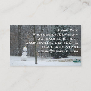 Carte De Visite La scène de neige hivernale du voisin