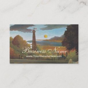 Carte De Visite La Seine et la Tour Eiffel au coucher du soleil pa