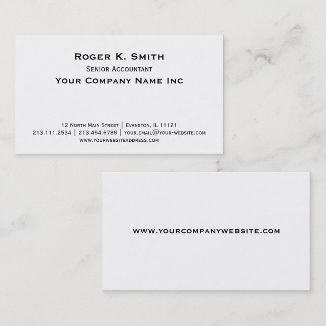 Carte De Visite La simplicité classique en cuivre est élégante (Devant / Derrière)