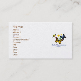 Carte De Visite La TA de papillon