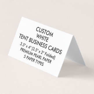 Carte De Visite La tente faite sur commande de PERLE a plié des