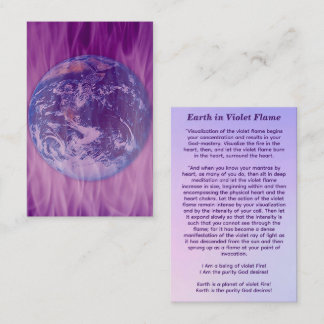 Carte De Visite La Terre dans la flamme violette