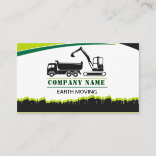 Carte De Visite La terre se déplaçant, excavatrice, aménageant en