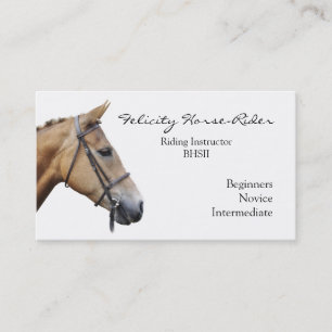 Carte De Visite La tête de cheval sur un arrière - plan simple