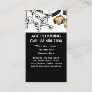 Carte De Visite La tuyauterie entretient Businesscards