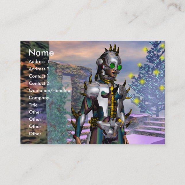 CARTE DE VISITE LA VEILLE D'UN CYBORG DU NOUVEL AN (Devant)