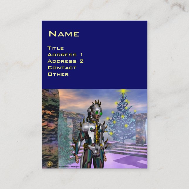 CARTE DE VISITE LA VEILLE D'UN CYBORG DU NOUVEL AN (Devant)