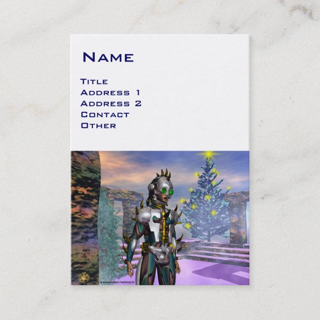 CARTE DE VISITE LA VEILLE D'UN CYBORG DU NOUVEL AN (Devant)