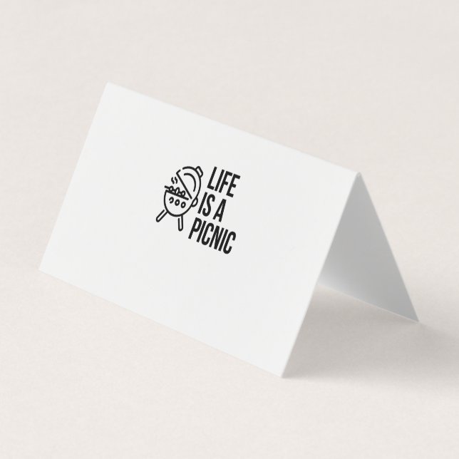 CARTE DE VISITE LA VIE EST UN PICNIC (Devant)