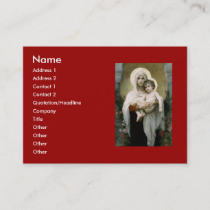 Carte De Visite La Vierge des Roses de Bouguereau (1903)