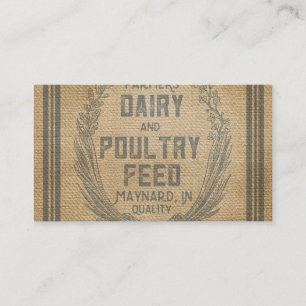 Carte De Visite La volaille de laiterie d'agriculteurs alimentent