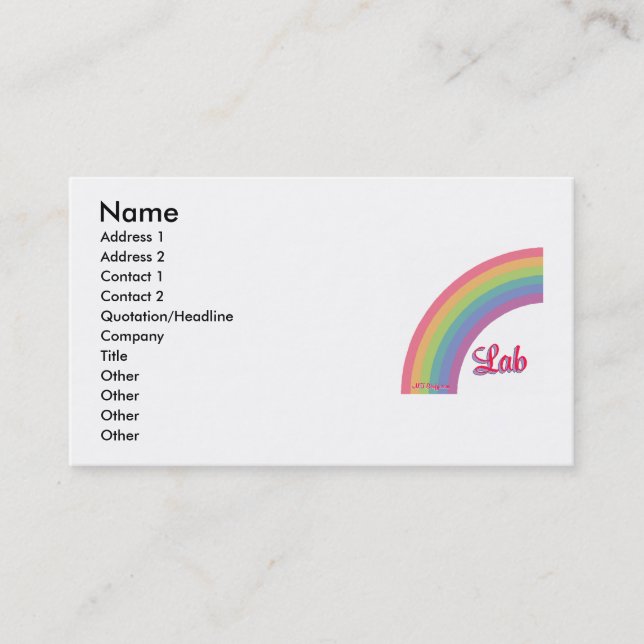 Carte De Visite Lab Rainbow (Devant)