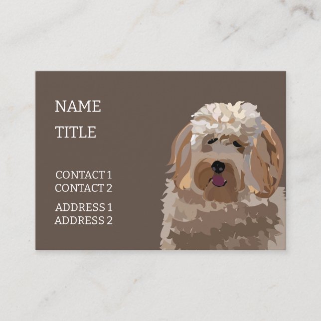 Carte De Visite Labradoodle Goldendoodle Poodle Chien Animal de co (Devant)