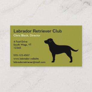 Carte De Visite Labrador Retriever (noir)