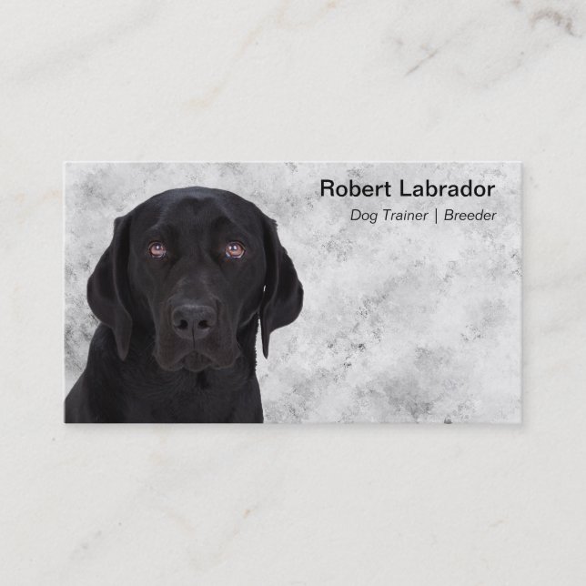 Carte De Visite Labrador retriever noir (Devant)