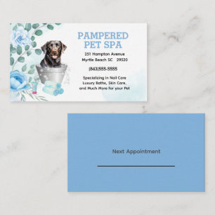 Carte De Visite Labrador Retriever Pet Groomer Spa Nomination