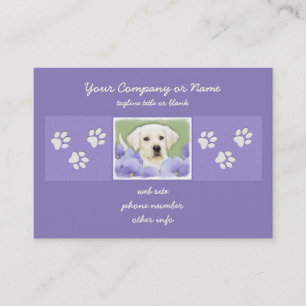 Carte De Visite Labrador Retriever Puppy Painting Original Chien A