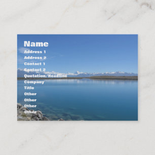 Carte De Visite Lac Tekapo, Nouvelle-Zélande
