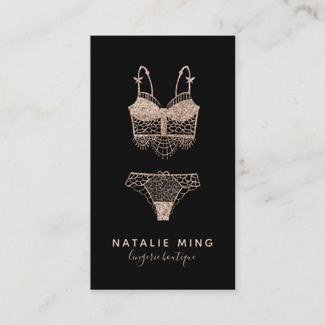 Carte De Visite Lace Lingerie Boutique Logo (Devant)