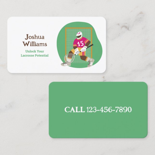 Carte De Visite Lacrosse (Devant / Derrière)