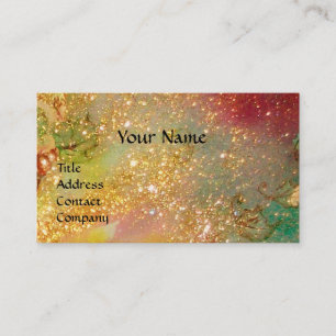 Carte De Visite LADY AVEC FEATHERERED MASK MONOGRAM Gold Brown