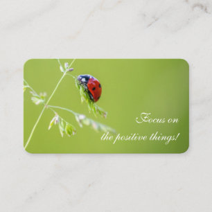 Carte De Visite Ladybug motivation citation positive pour la vie