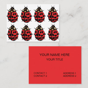 Carte De Visite Ladybug Red Black Insect Ladybug