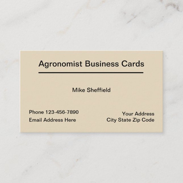 Carte De Visite L'agronome entretient Businesscards (Devant)