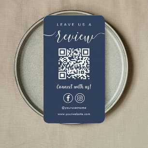 Carte De Visite Laissez-nous un commentaire Facebook Instagram Qr 