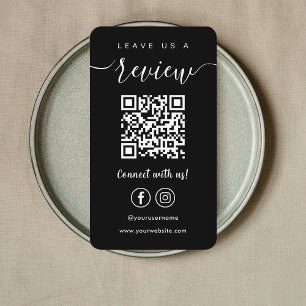 Carte De Visite Laissez-nous un commentaire Facebook Instagram Qr