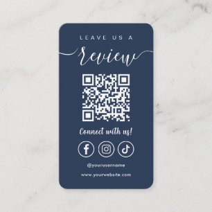 Carte De Visite Laissons-nous un commentaire Qr Code Social Média