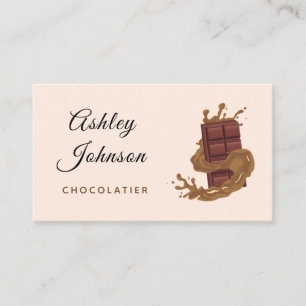 Carte De Visite Lait Chocolat Bar Chocolatier Confectioner Classé