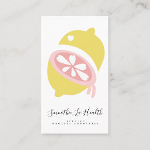 Carte De Visite Lait lisse Secouer Fruit Citron tranché