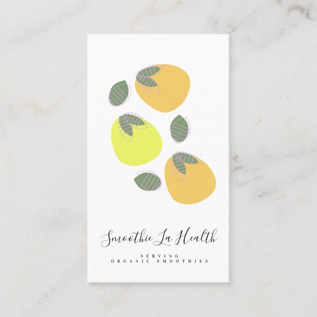 Carte De Visite Lait lisse Secouer Fruit Mango Lemons (Devant)