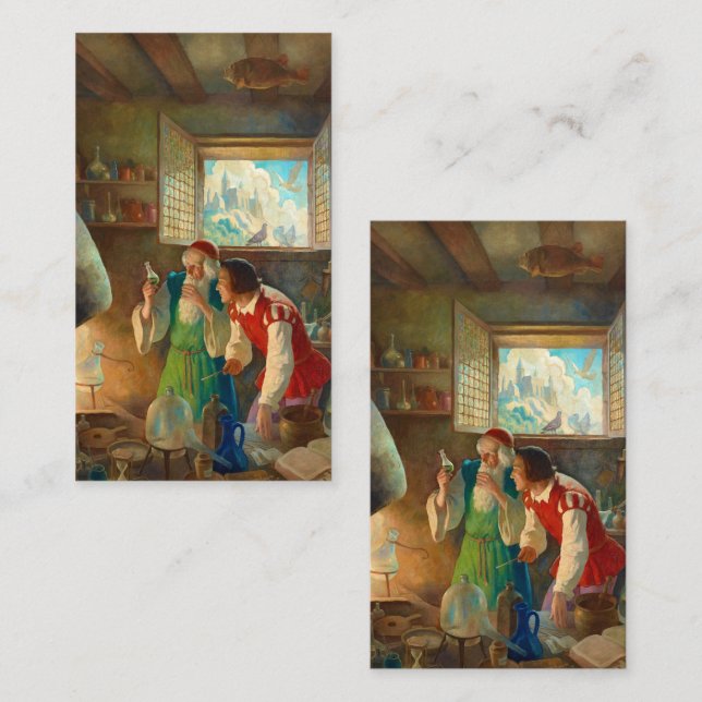 Carte De Visite L'alchimiste de Newell Convers Wyeth (Devant / Derrière)