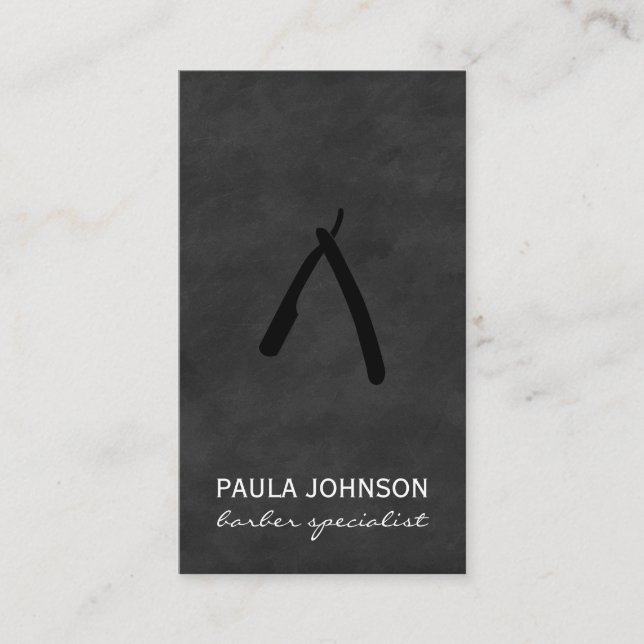 Carte De Visite Lame en barbre noir (Devant)