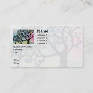 Carte De Visite L'amour de mère - arbres sur le vélin et