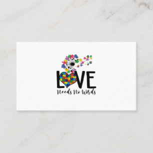Carte De Visite L'amour n'a pas besoin de mots Sensibilisation sur