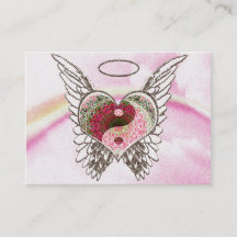 L'ange de coeur de Yin Yang s'envole l'aquarelle