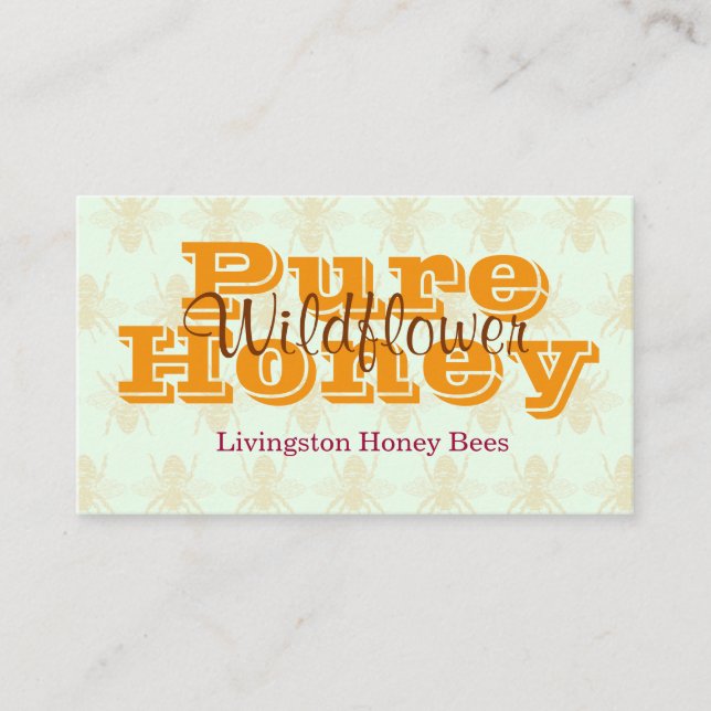Carte De Visite L'apiculteur vert pâle Queen Bee (Devant)